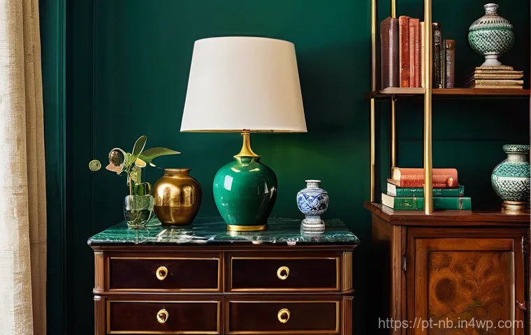 재료의 다양성을 통한 맥시멀리즘 - **Prompt 1: Eclectic Grandeur: A Storytelling Living Room Corner**
"A visually rich and deeply p...