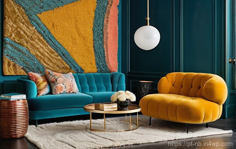 재료의 다양성을 통한 맥시멀리즘 - **Prompt 1: Eclectic Grandeur: A Storytelling Living Room Corner**
    "A visually rich and deeply p...