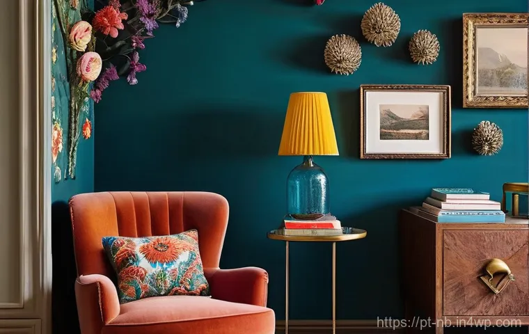 실제 맥시멀리즘 인테리어 사례 분석 - **A Vibrant Maximalist Living Room:** A richly decorated living room bursting with color and texture... 실제 맥시멀리즘 인테리어 사례 분석 - **A Vibrant Maximalist Living Room:** A richly decorated living room bursting with color and texture...