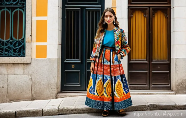 사회적 메시지를 담은 맥시멀리즘 - **Maximalist Activist Fashion: A Portuguese Story**
"A confident and stylish young woman of Port...